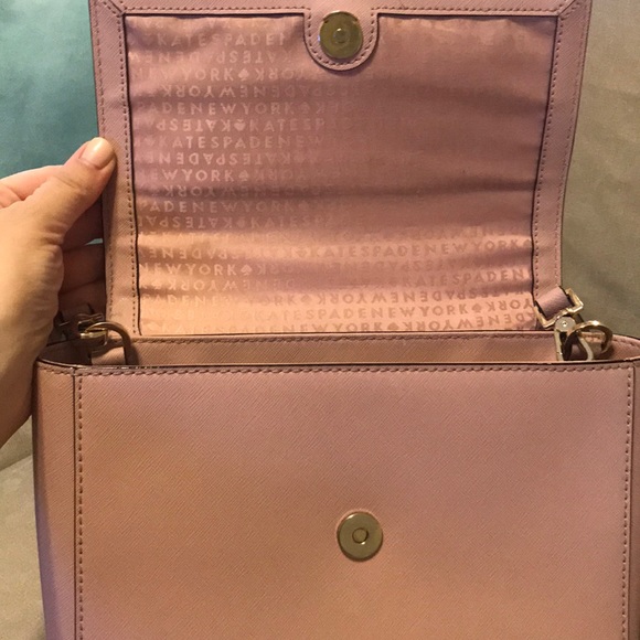 KATE SPADE ♠️ ROSE GOLD CROSSBODY SATCHEL - Picture 4 of 8